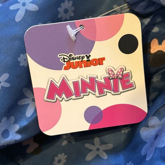 Disney Junior Toddler Blue Minnie Mouse Jacket Hood Full Zip Lightweight NWT 4T - Picture 7 of 8